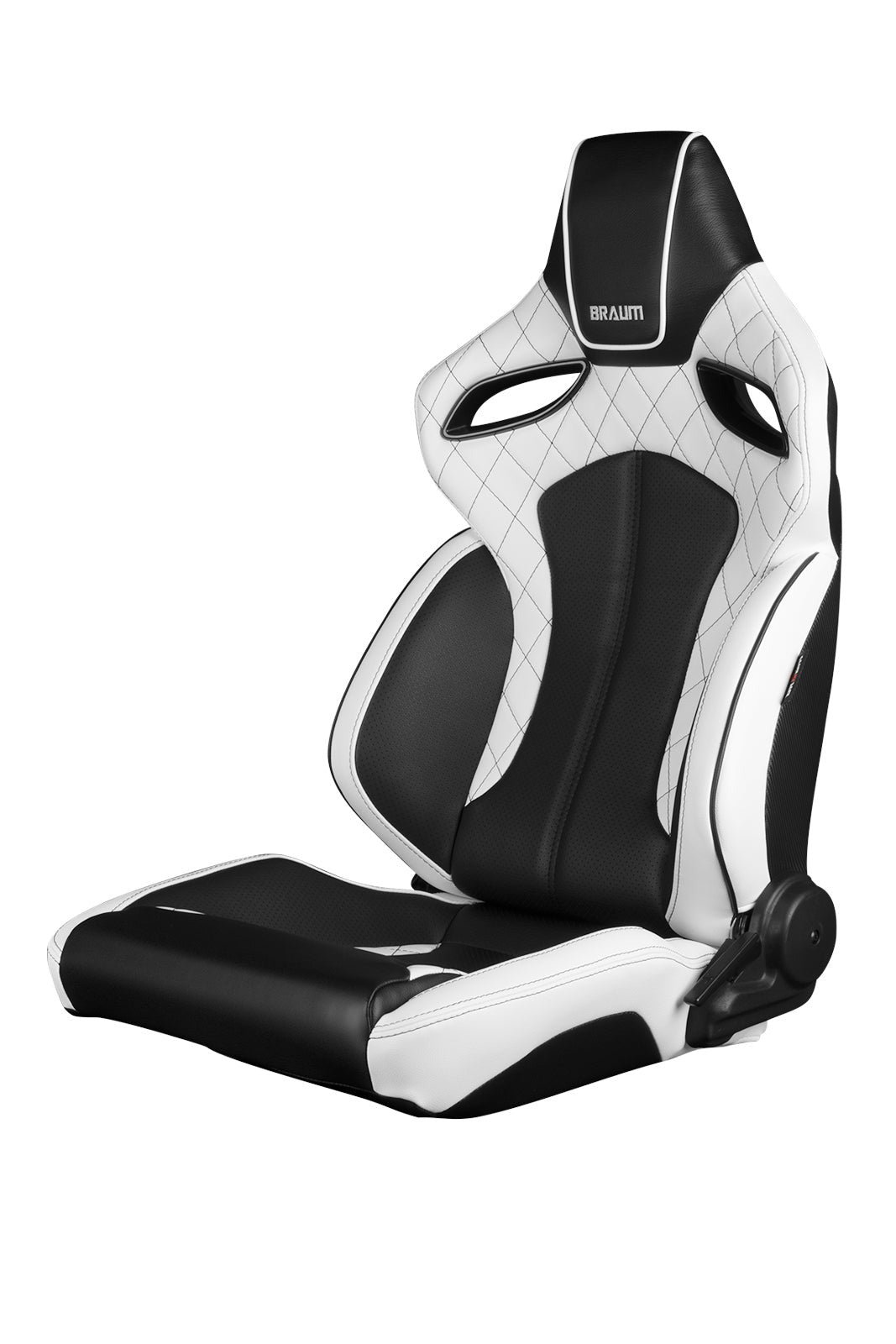 Braum Orue Series Sport Seats White Diamond (Black Stitching) - Universal
