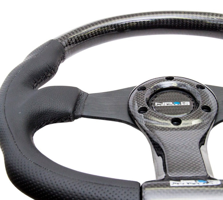 NRG 350mm Carbon Fiber Steering Wheel With Black Stitching - Universal