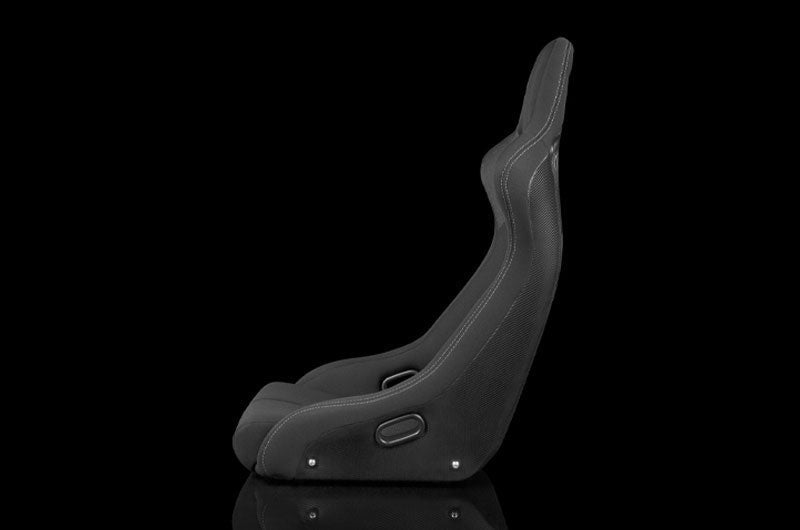 Braum Venom-R Series Fixed Back Bucket Seat - Black Cloth / Carbon Fiber Each - Universal