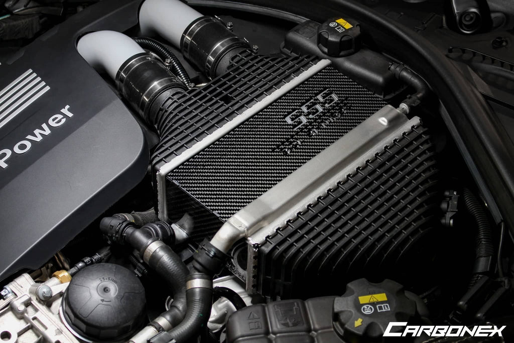 Carbonex F8X (S55) Carbon Charge Cooler Cover - Engraved