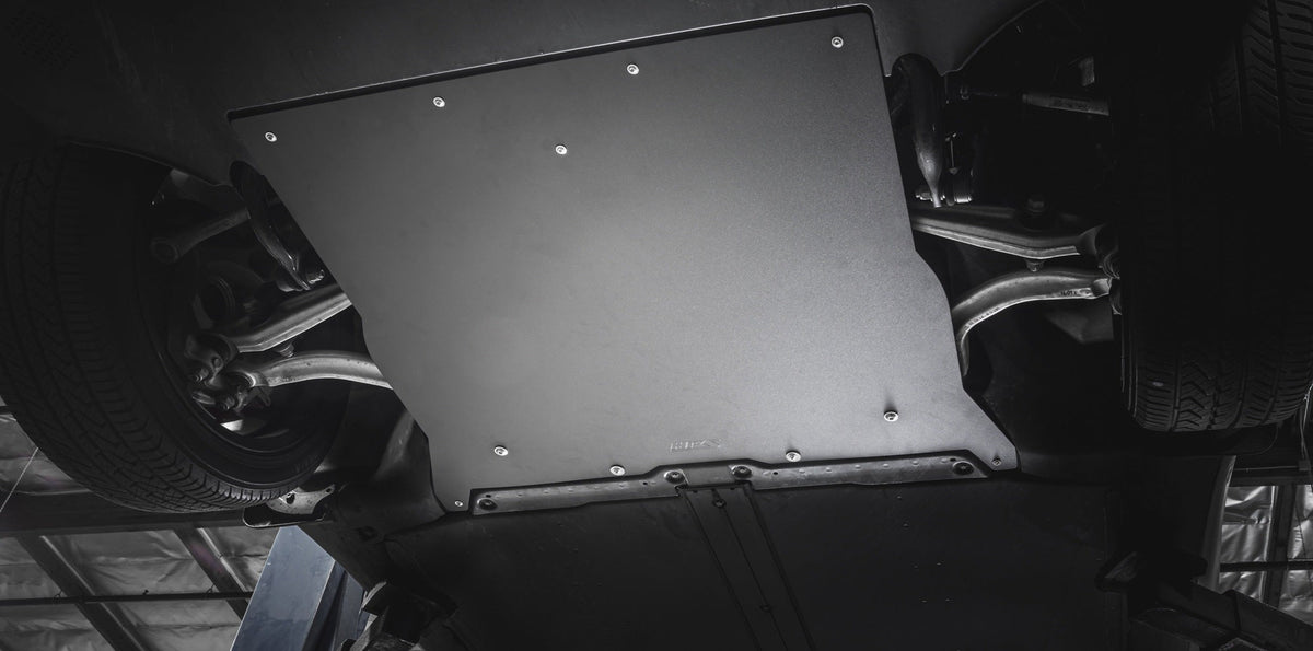 HPS Aluminum Front Skid Plate Undertray Protection Shield 2020-2023 Tesla Model Y, Black, SP-101