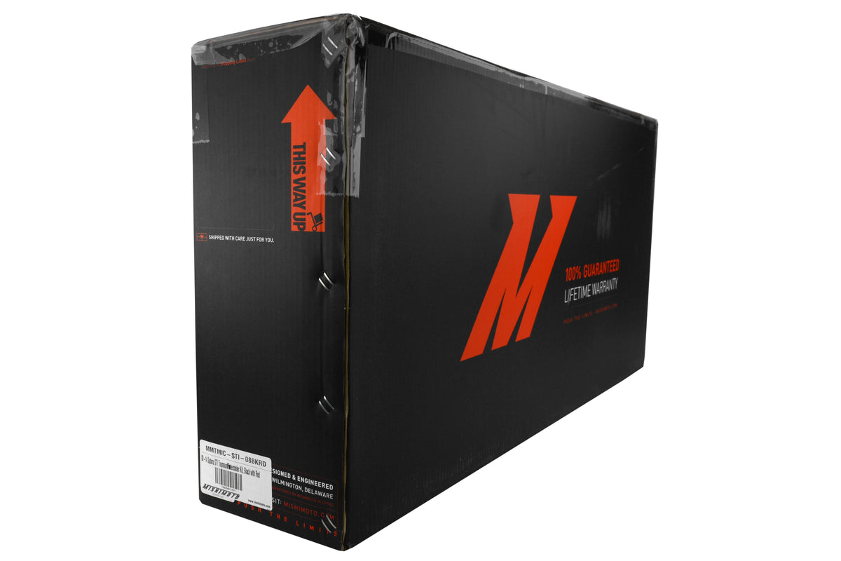 Mishimoto Performance Top Mount Intercooler Kit - 2015+ STI-Black with Red Hose