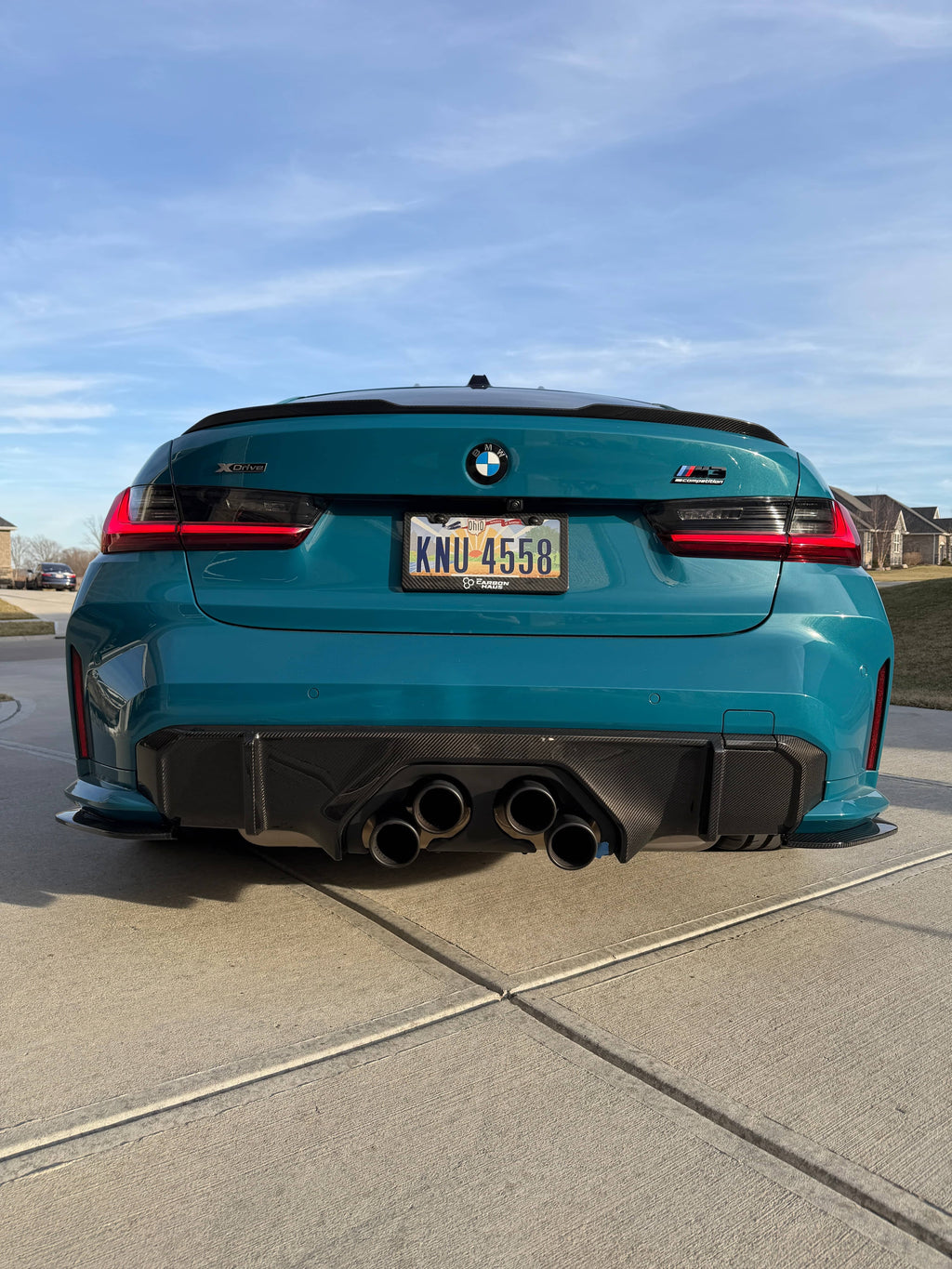 G8X Dry Carbon Fiber Rear Skirt Extensions