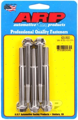ARP 3/8-16 x 3.500 Hex 7/16 SS Bolts (Set of 5)