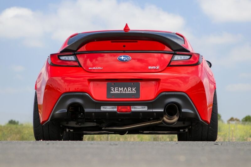 REMARK Catback Exhaust - R1 Spec Single - Exit Full Titanium - 2022-2026 Toyota GR86 / Subaru BRZ