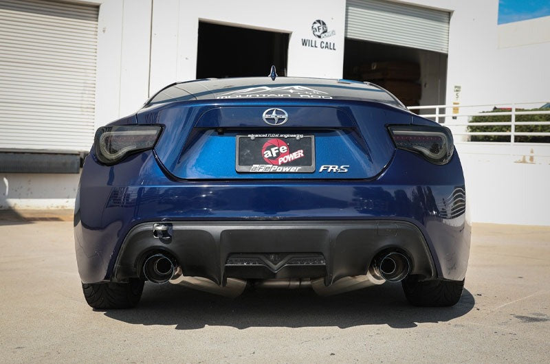 aFe Takeda 2-1/2 IN 304 Stainless Steel Cat-Back Exhaust System w/Blue Flame Tip - 2013-2016 Scion FR-S / 2013-2024 Subaru BRZ / 2017-2020 Toyota 86 / 2022-2024 GR86
