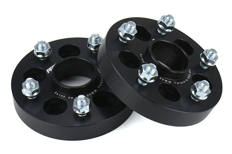 PERRIN 5x100 to 5x114.3 25mm Wheel Adapters Black - Subaru Models (inc. 2002-2014 WRX)