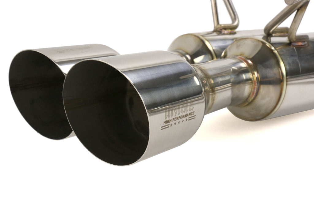 Invidia Gemini R400 Quad Tip Exhaust - Stainless Steel Tips - 2015-2021 Subaru WRX / STI