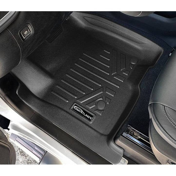Smart TrimTM Floor Liners For 2019-2026 Chevy Silverado 1500 Double Cab | Carpet | (1st Row Bench) without OTH coverage [No 2nd Row Storage]