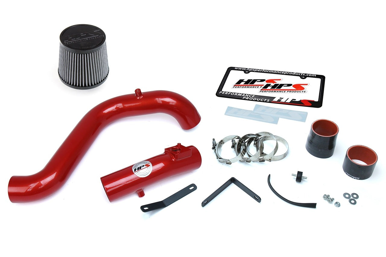 HPS Performance Cold Air Intake Kit 2016-2019 Honda Civic Non Si 1.5T Turbo, Converts to Shortram, Red