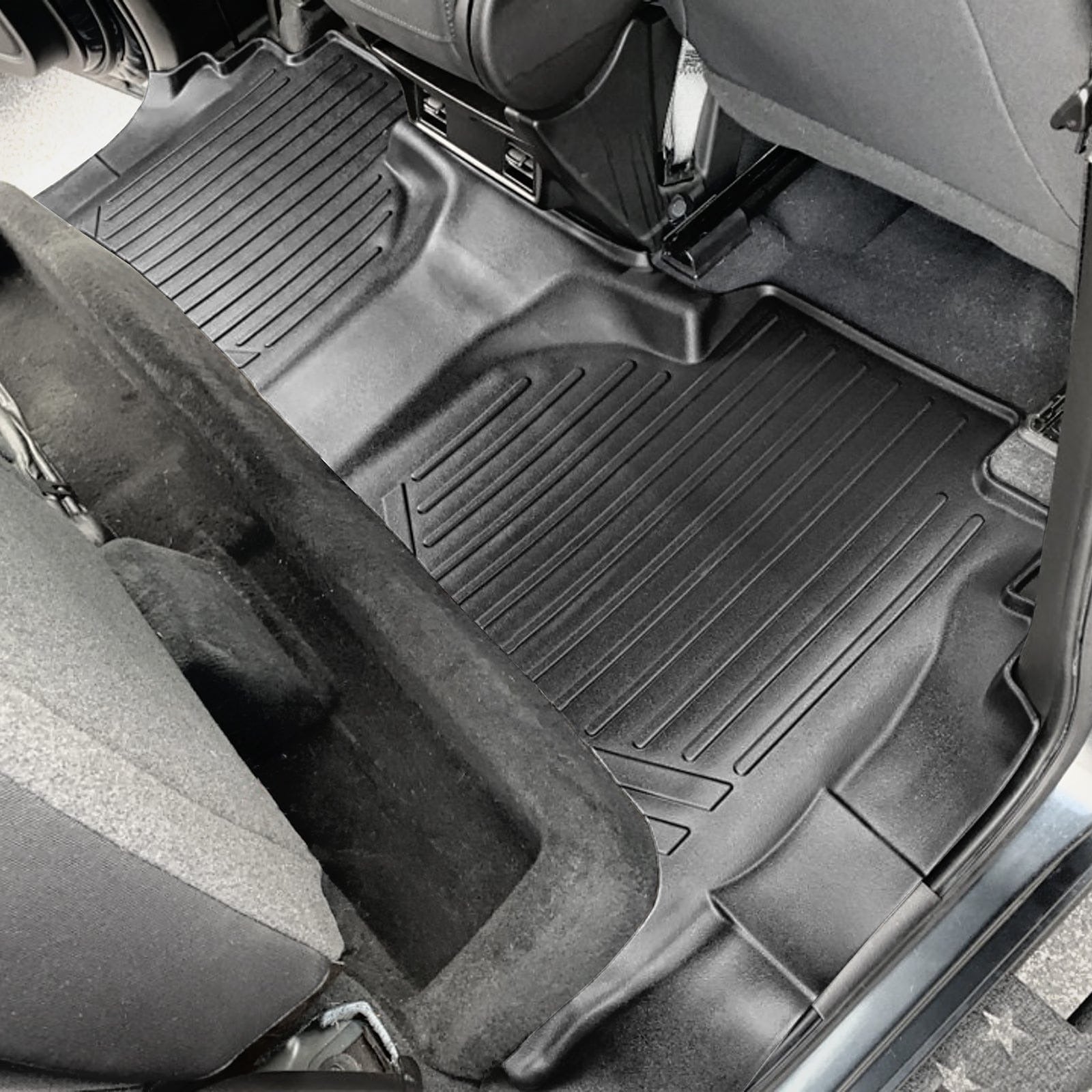 SMARTLINER Custom Fit Floor Liners For 2019-2026 Chevrolet Silverado 1500 Double Cab with Carpet Flooring and 1st Row Bench Seat and OTH Coverage (with 2nd Row Under Seat Storage)