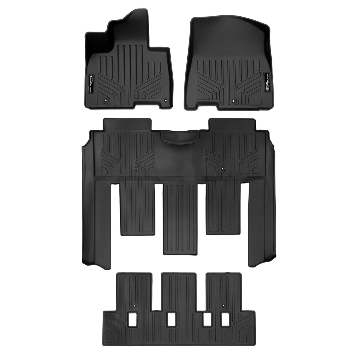 SMARTLINER Floor Liners for 2022-2026 Kia Carnival (7 Passenger Models With 2nd Row VIP Seats)