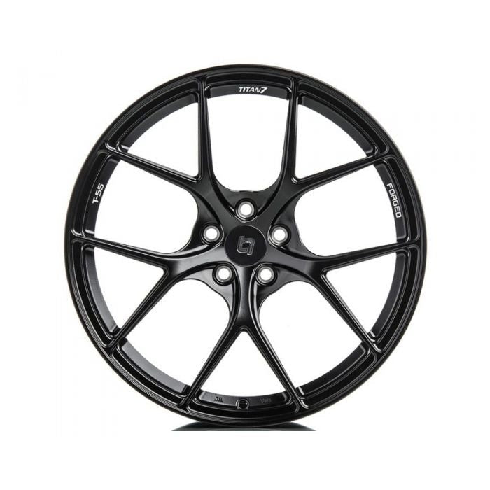 TITAN 7 T-S5 Machine Black 18x9.5 +40 5x100 (Single Wheel) - 2013-2024 Subaru BRZ / Scion FR-S / Toyota GR86 / 2014-2018 Subaru Forester