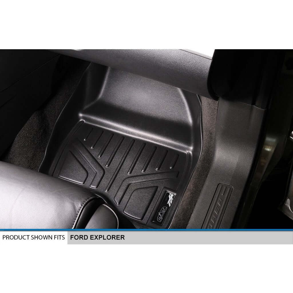 SMARTLINER Custom Fit Floor Liners For 2015-2016 Ford Explorer with 2nd Row Center Console