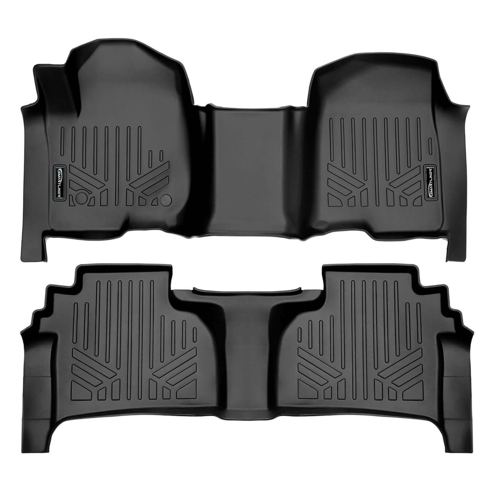 SMARTLINER Floor Liners for 2020-2026 Chevy Silverado 2500 HD | 3500 HD (Double Cab|Carpet|(1st Row Bench)|(OTH)|[2nd Row Storage]