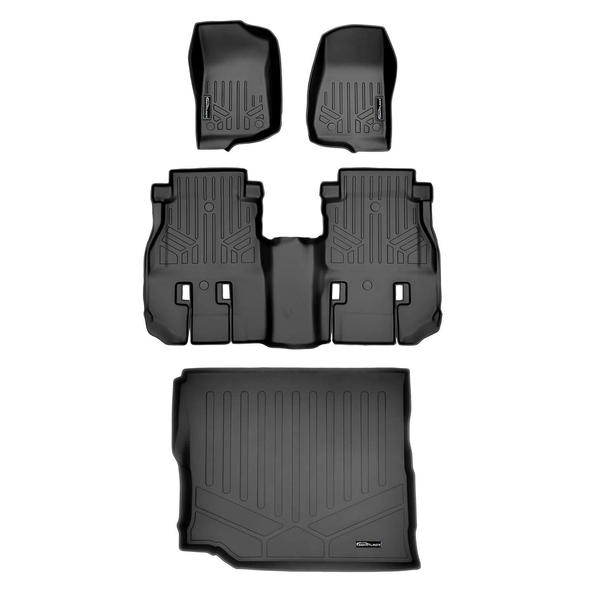 SMARTLINER Floor Liners for JL 2018-2026 Jeep Wrangler Unlimited 4-Door (JL New Body Style - not JK)