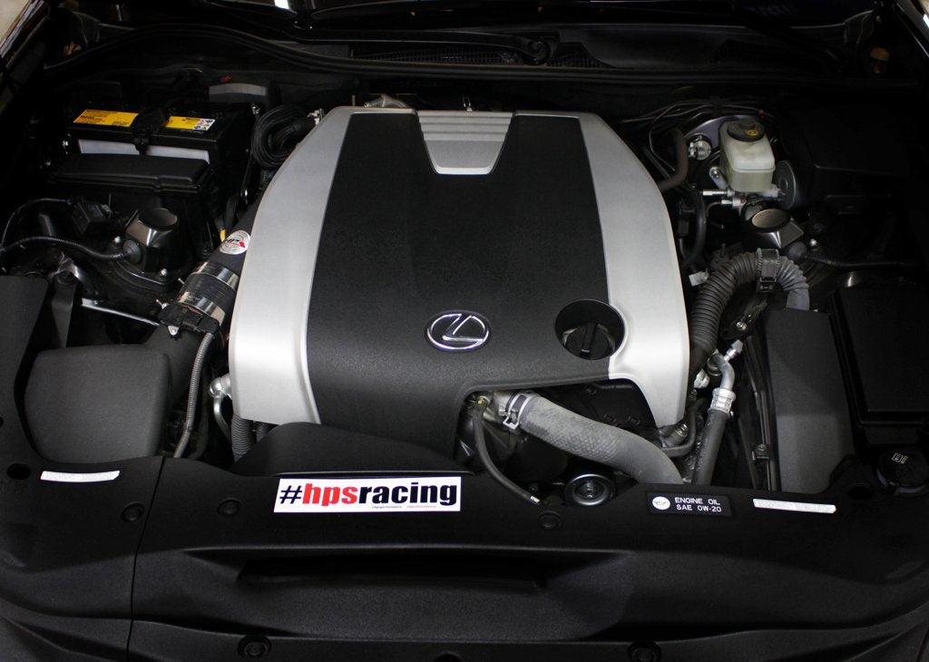 HPS Performance Post MAF Air Intake Tube Kit 2015-2019 Lexus RC350 3.5L V6 F-Sport, Black