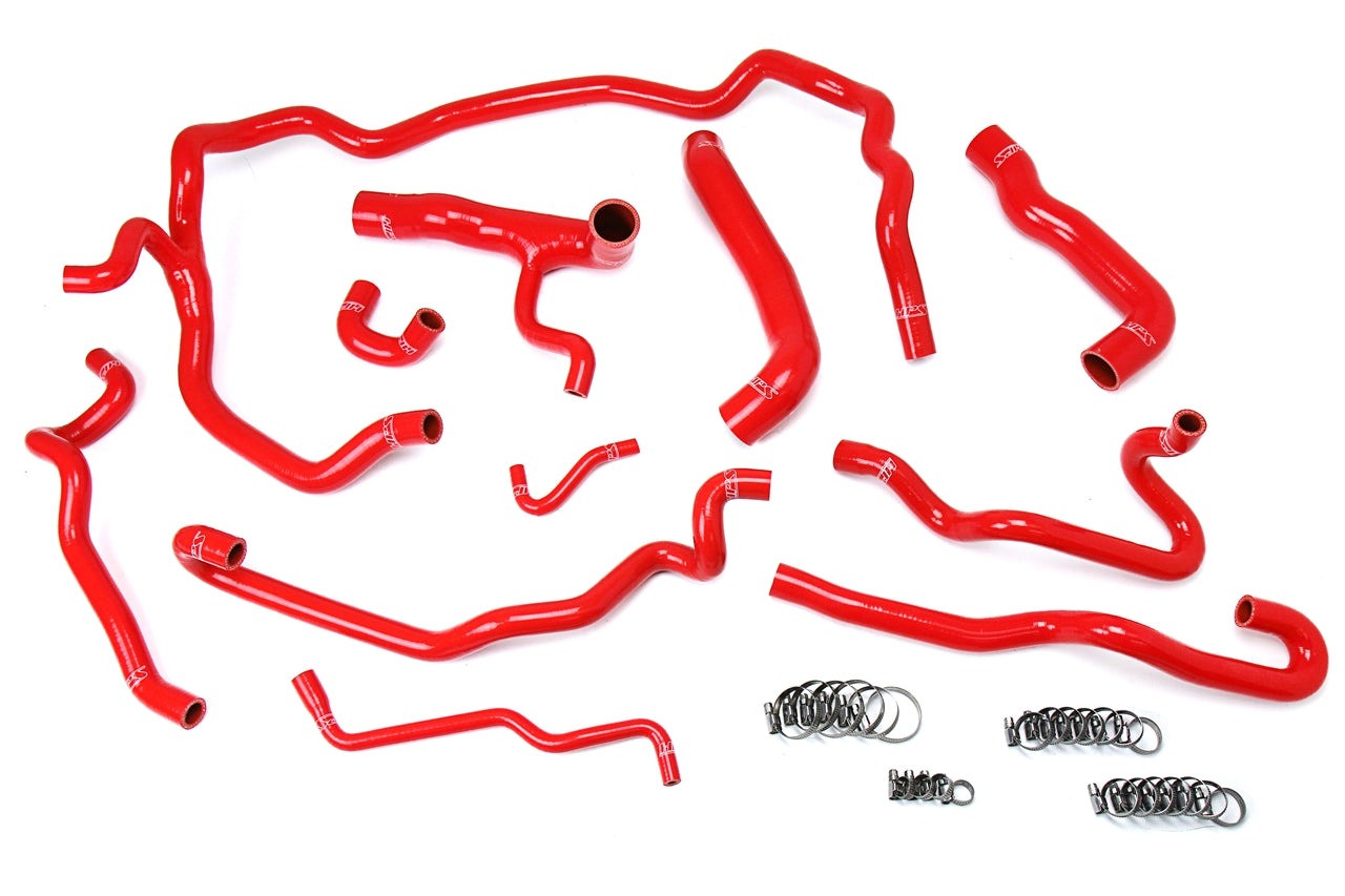 HPS Red Reinforced Silicone Radiator + Heater Hose Kit Coolant BMW 04-05 530i E60 Left Hand Drive