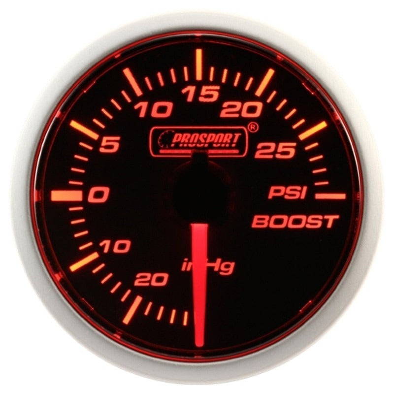 ProSport Mechanical Boost Gauge Amber/White 52mm - Universal