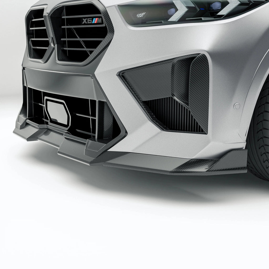 Revozport Carbon Fiber Front Lip Diffuser for BMW X6M F96 LCI (2023+)