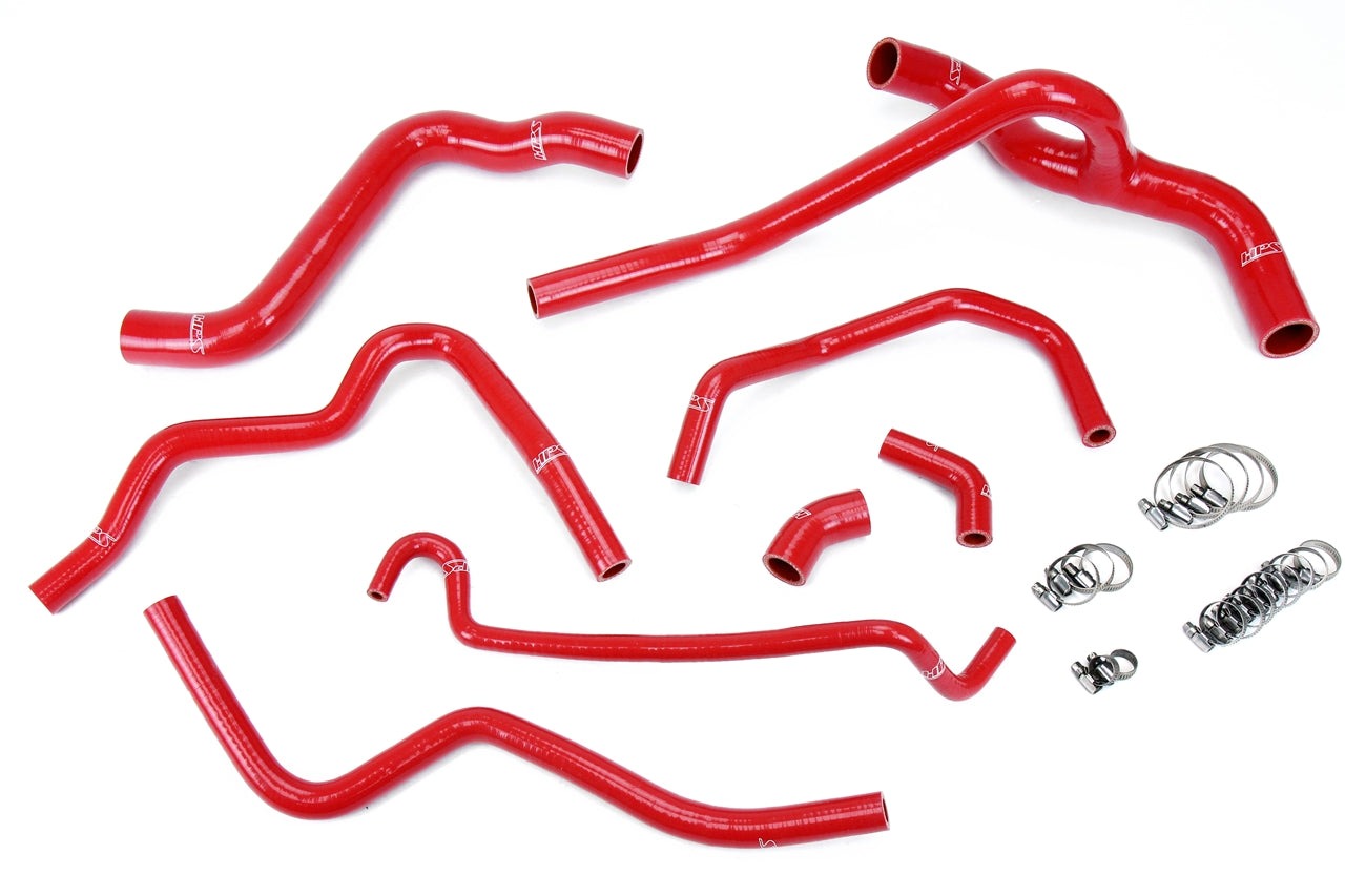 HPS Red Reinforced Silicone Radiator and Heater Hose Kit Coolant Ford 05-10 Mustang 4.0L V6