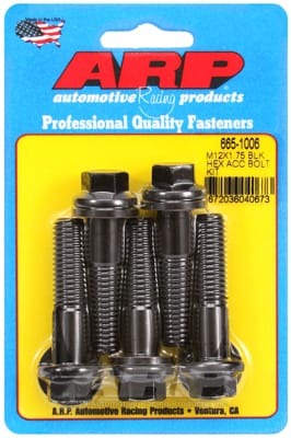 ARP M12 x 1.75 x 50 Hex Black Oxide Bolts (Set of 5)