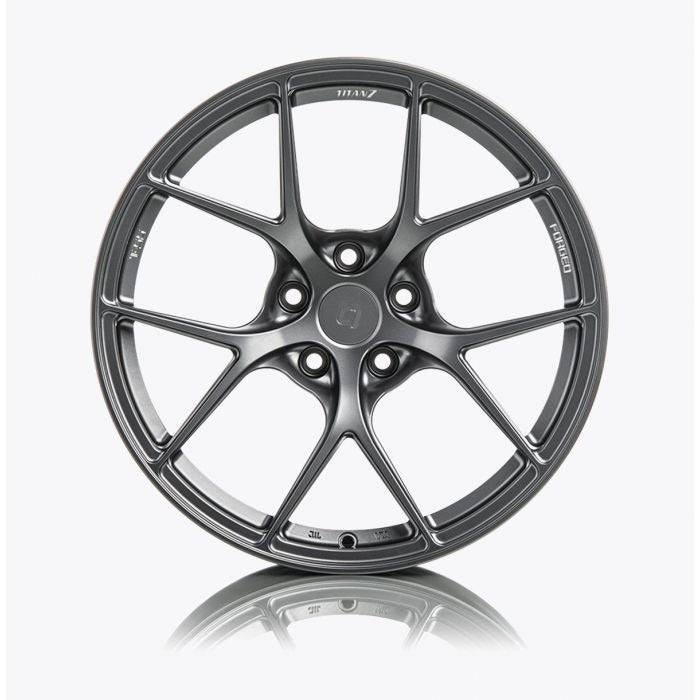 Titan 7 T-S5 19x9.5+35 5x112 Satin Titanium front-simple