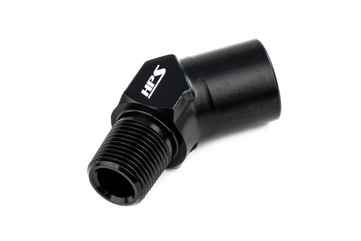 HPS Performance NPT Male To NPT Female Adapter, Aluminum, Black