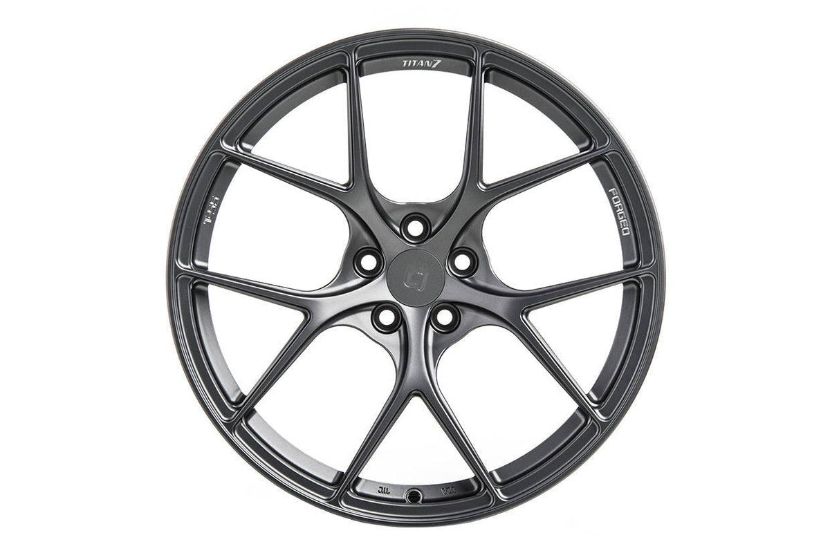 Titan 7 T-S5 Satin Titanium 18x9.5 +40 5x100 (Single Wheel) - 2013-2023 Subaru BRZ / Scion FR-S / Toyota GR86 / 2014-2018 Subaru Forester