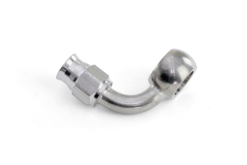 HPS Performance Compression Teflon Hose End to AN Female with 10mm Banjo for PTFE Hose, Stainless Steel