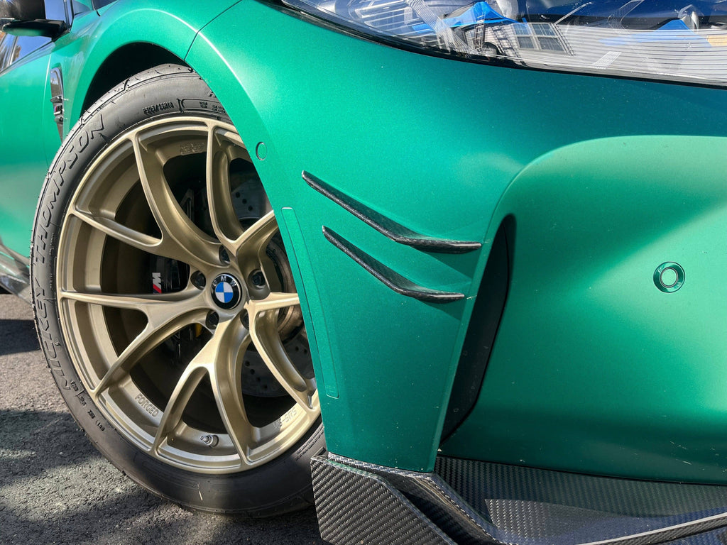 OPEN BOX - Kies Motorsports 2020-2025 BMW M3 (G80) / M4 (G82 / G83) Performance Style Dry Carbon Fiber 4pc Canard Set