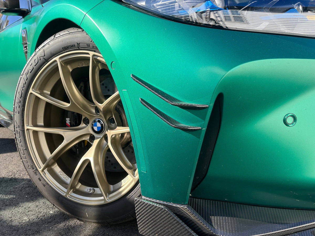 OPEN BOX - Kies Motorsports 2020-2025 BMW M3 (G80) / M4 (G82 / G83) Performance Style Dry Carbon Fiber 4pc Canard Set