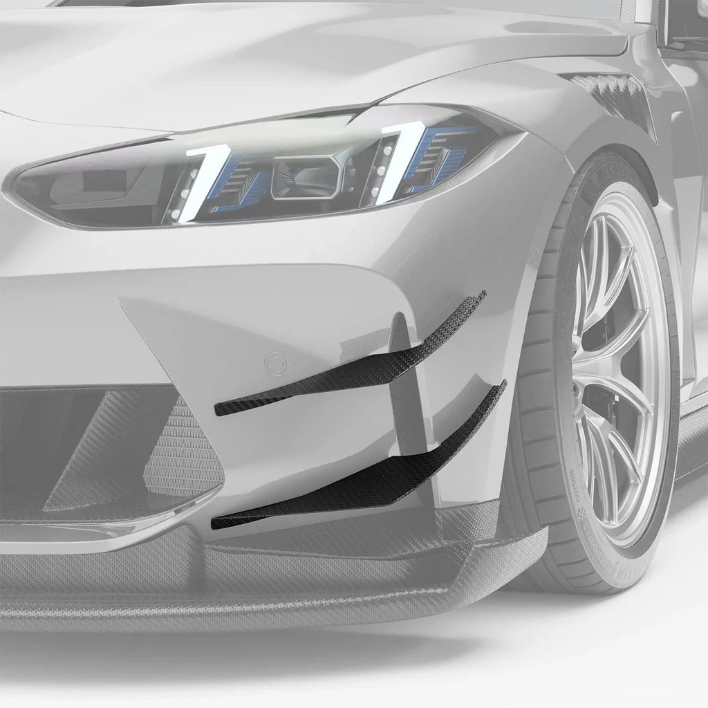 Revozport Carbon Fiber Front Bumper Canards for BMW G80 M3 G82 G83 M4