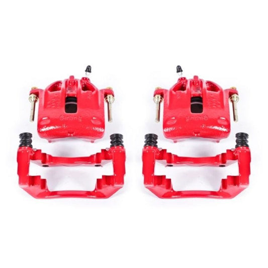 Power Stop 1991 BMW 318i Front Red Calipers w/Brackets - Pair