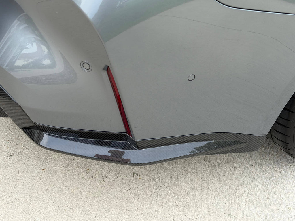 G8X Dry Carbon Fiber Rear OEM Style Replacement Bumper Splitters