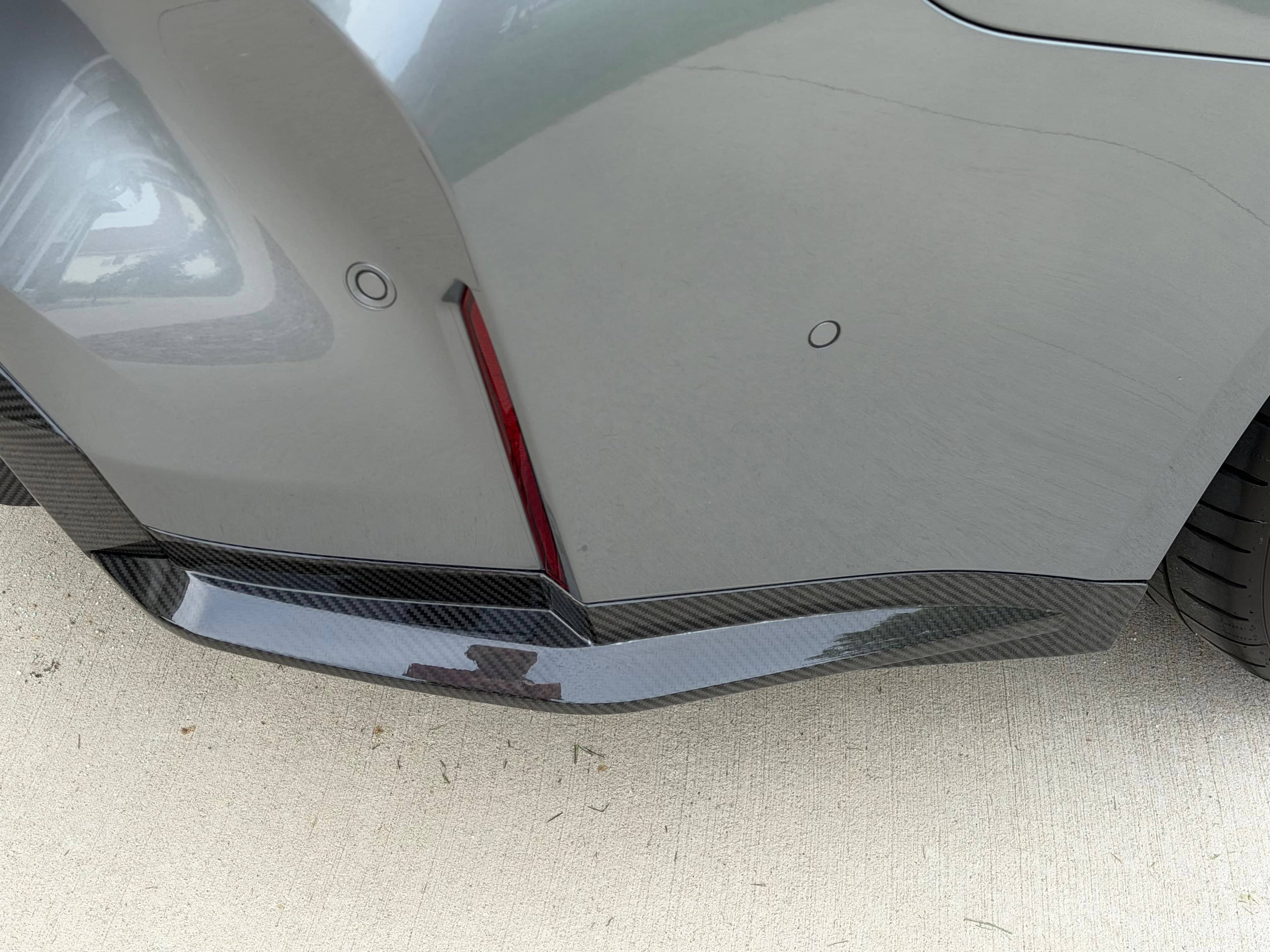 G8X Dry Carbon Fiber Rear OEM Style Replacement Bumper Splitters
