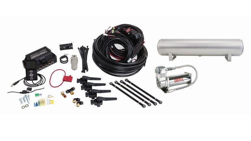 Air Lift Performance 3H (1/4in Air Line, 4 Gallon 5-Port Lightweight Aluminum Tank, VIAIR 444C Compressor - Universal