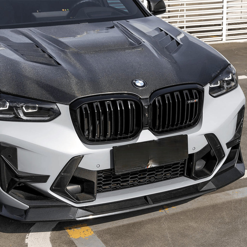 F97 X3M, F98 X4M LCI SQ Type-B Style Dry Carbon Fiber Front Lip