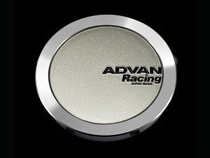 Advan Racing Center Cap 63MM Full Flat Type Sand Metallic Finish w/Black Letters - Universal