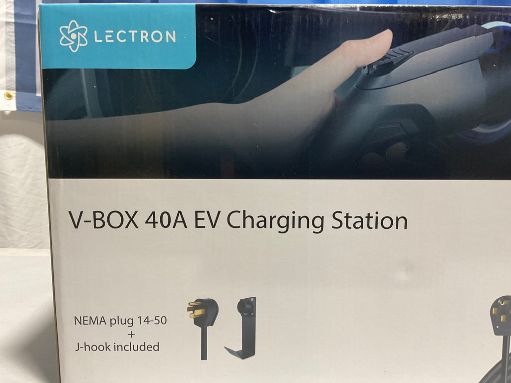 OPEN BOX (EV) - Lectron V-BOX 240V 40A Electric Vehicle (EV) Charging Station With NEMA 14-50 Plug