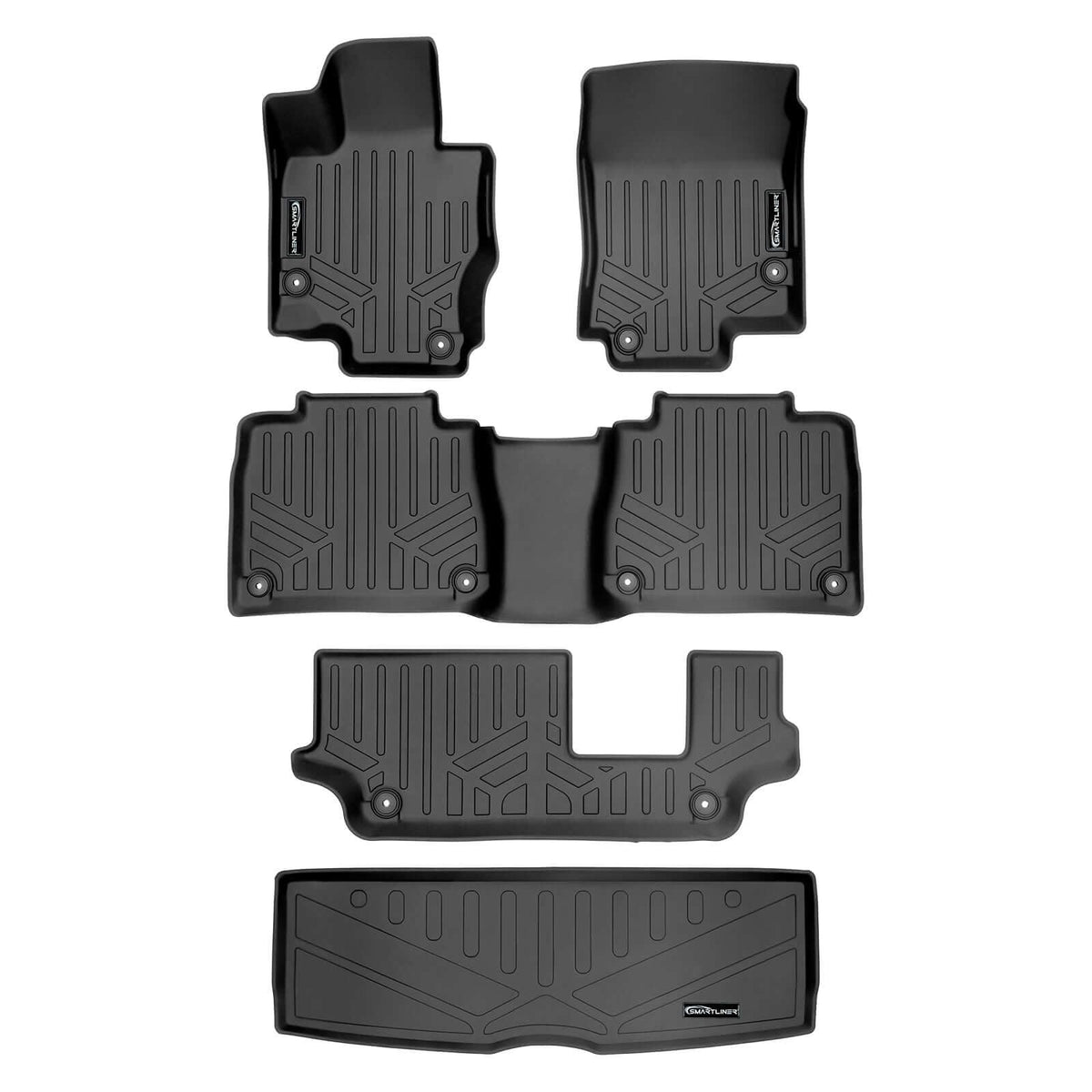 SMARTLINER Floor Liners for 2020-2026 Mercedes-Benz GLE-Class 7/8 Passenger