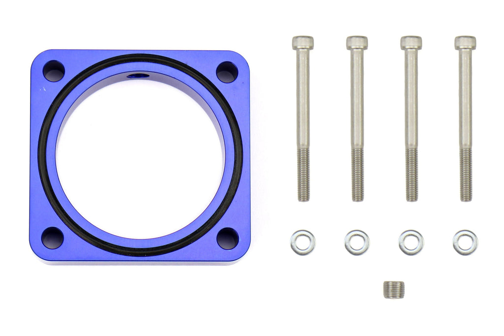 Torque Solution 19mm Throttle Body Spacer Blue - 2013-2021 Scion FR-S / Subaru BRZ / Toyota 86