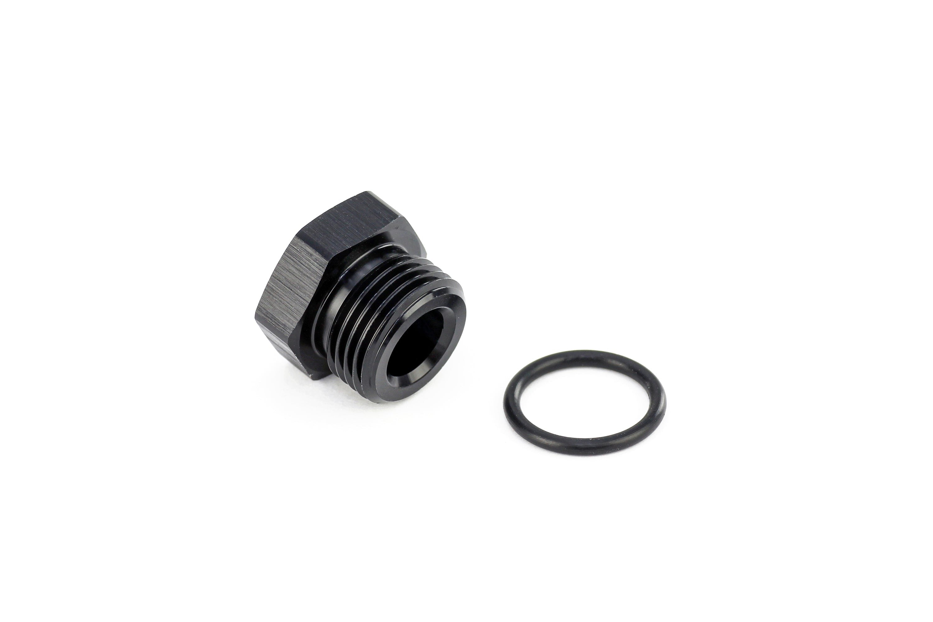 HPS Performance AN Fittings Plug, Aluminum, Black