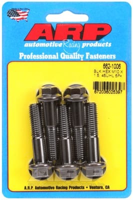 ARP M10 x 1.50 x 45 Hex Black Oxide Bolts (Set of 5)