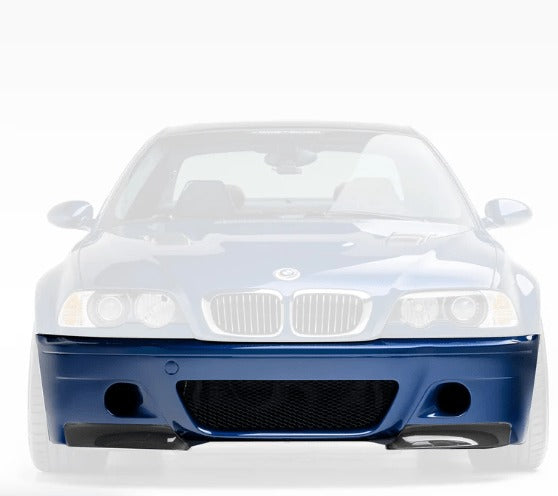 VORSTEINER BMW E46 M3 V20 Aero Front Bumper With 2 Piece Splitter Carbon Fiber PP 1x1 Glossy