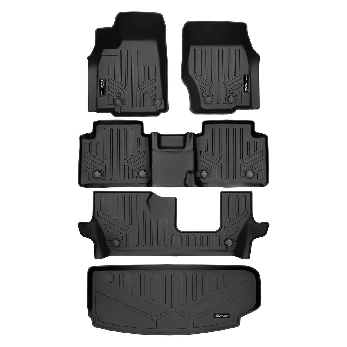 SMARTLINER Floor Liners for 2021-2026 Jeep Grand Cherokee L w/ 2nd Row Bench Seat