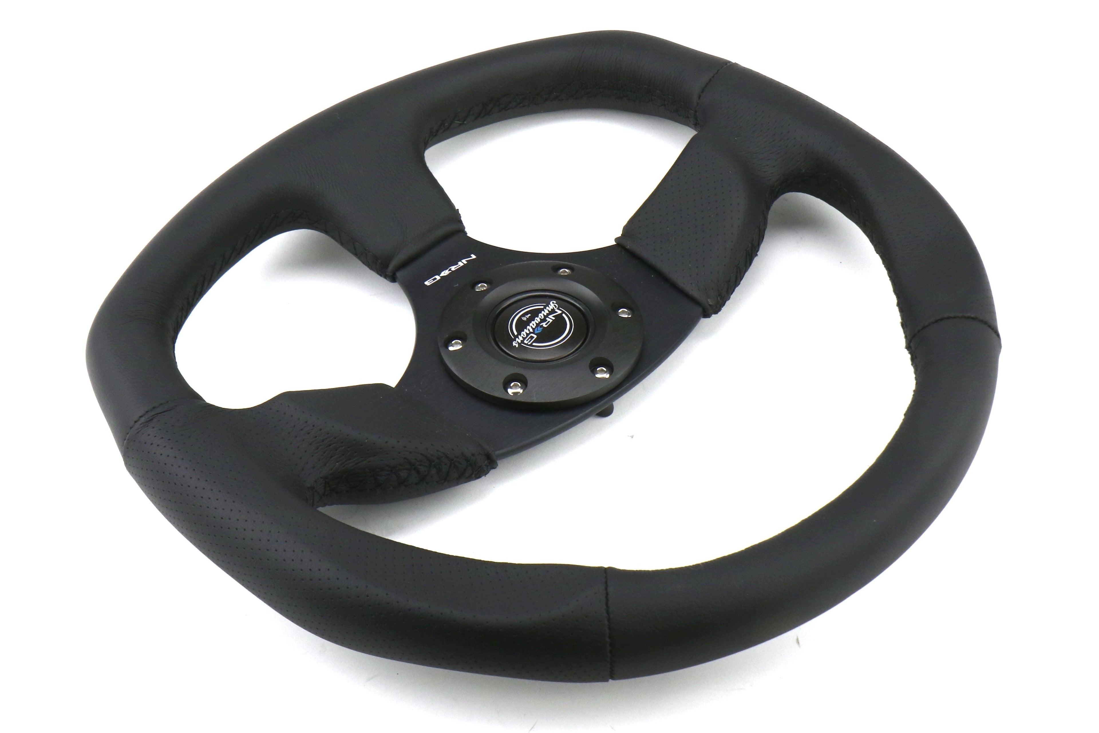 NRG 320mm Sport Leather Steering Wheel Oval - Universal