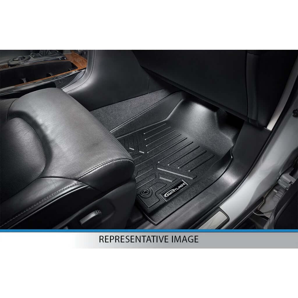 SMARTLINER Custom Fit Floor Liners For 2010-2012 Ram 2500/3500 Mega Cab with Single Front Floor Hook