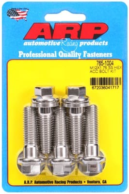 ARP M12 x 1.75 x 40 Hex Black SS Bolts (Set of 5)