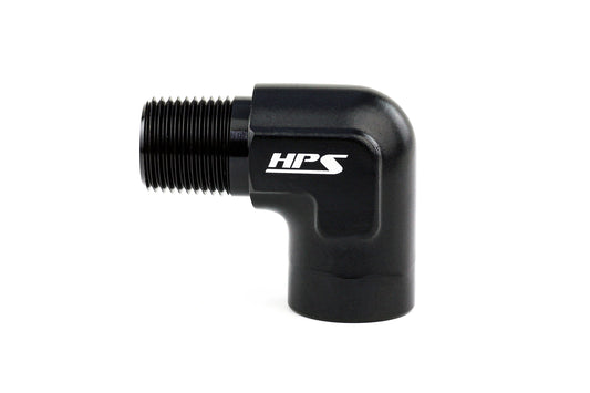 HPS Performance NPT Male To NPT Female Adapter, Aluminum, Black